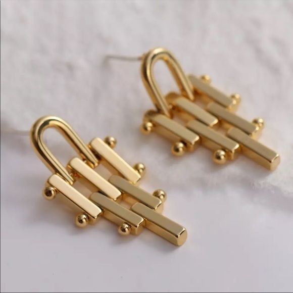 studiogemz Jewelry - 𝅺new Gold Plated Geometric Earrings